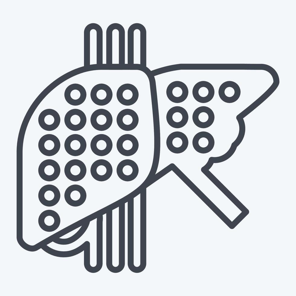 Icon Liver Fibrosis. related to Hepatologist symbol. line style. simple design editable. simple illustration vector