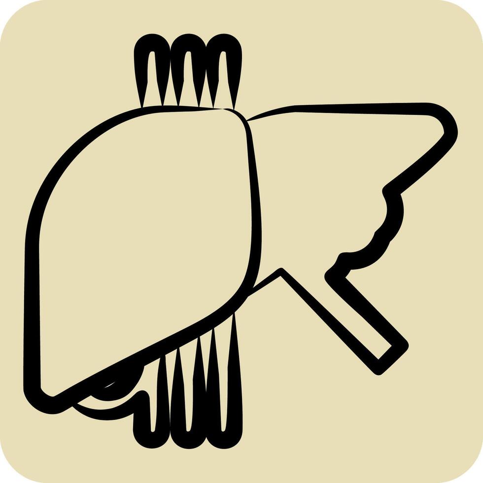 icono sano hígado. relacionado a hepatólogo símbolo. mano dibujado estilo. sencillo diseño editable. sencillo ilustración vector