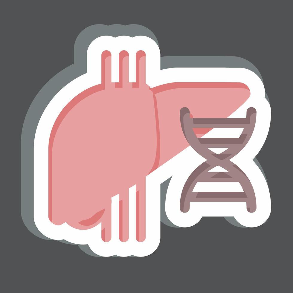 Sticker Liver Cysts. related to Hepatologist symbol. simple design editable. simple illustration vector