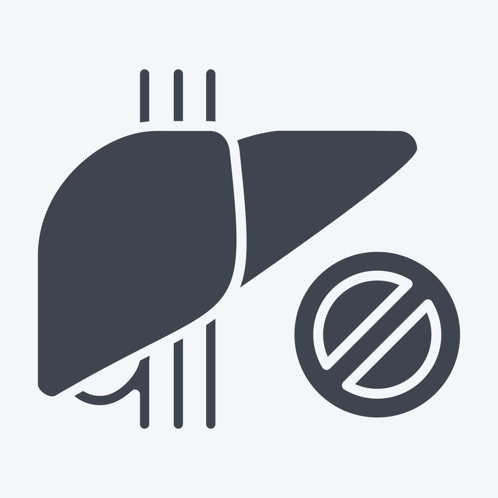 Icon Dont Use. related to Hepatologist symbol. glyph style. simple design editable. simple illustration vector