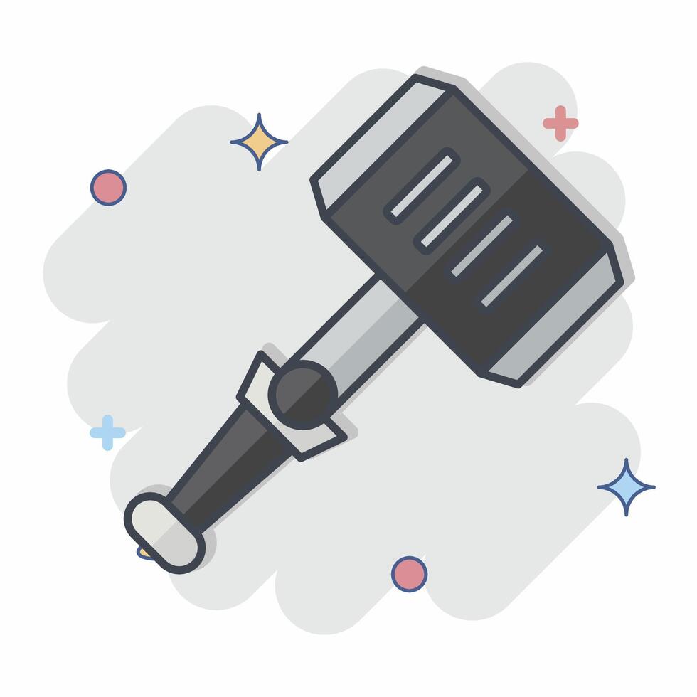 Icon Hammer. related to Weapons symbol. comic style. simple design editable. simple illustration vector