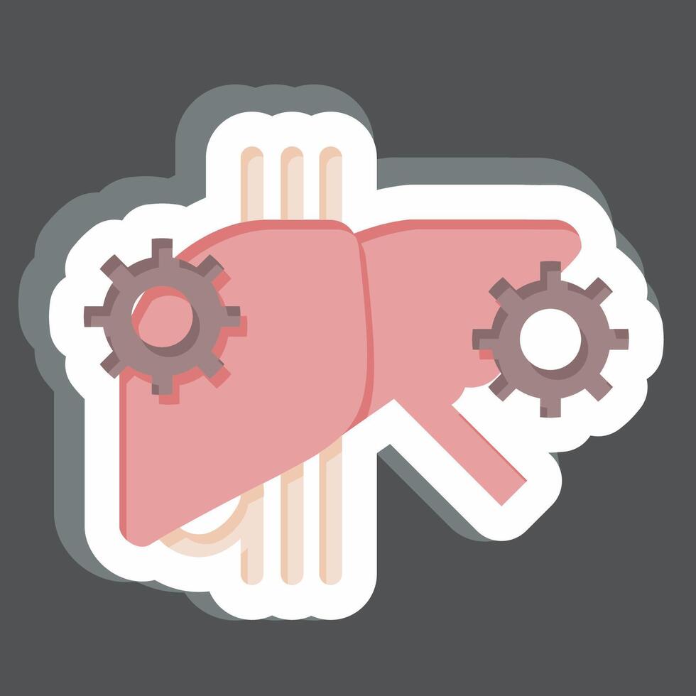 Sticker Hepatitis. related to Hepatologist symbol. simple design editable. simple illustration vector