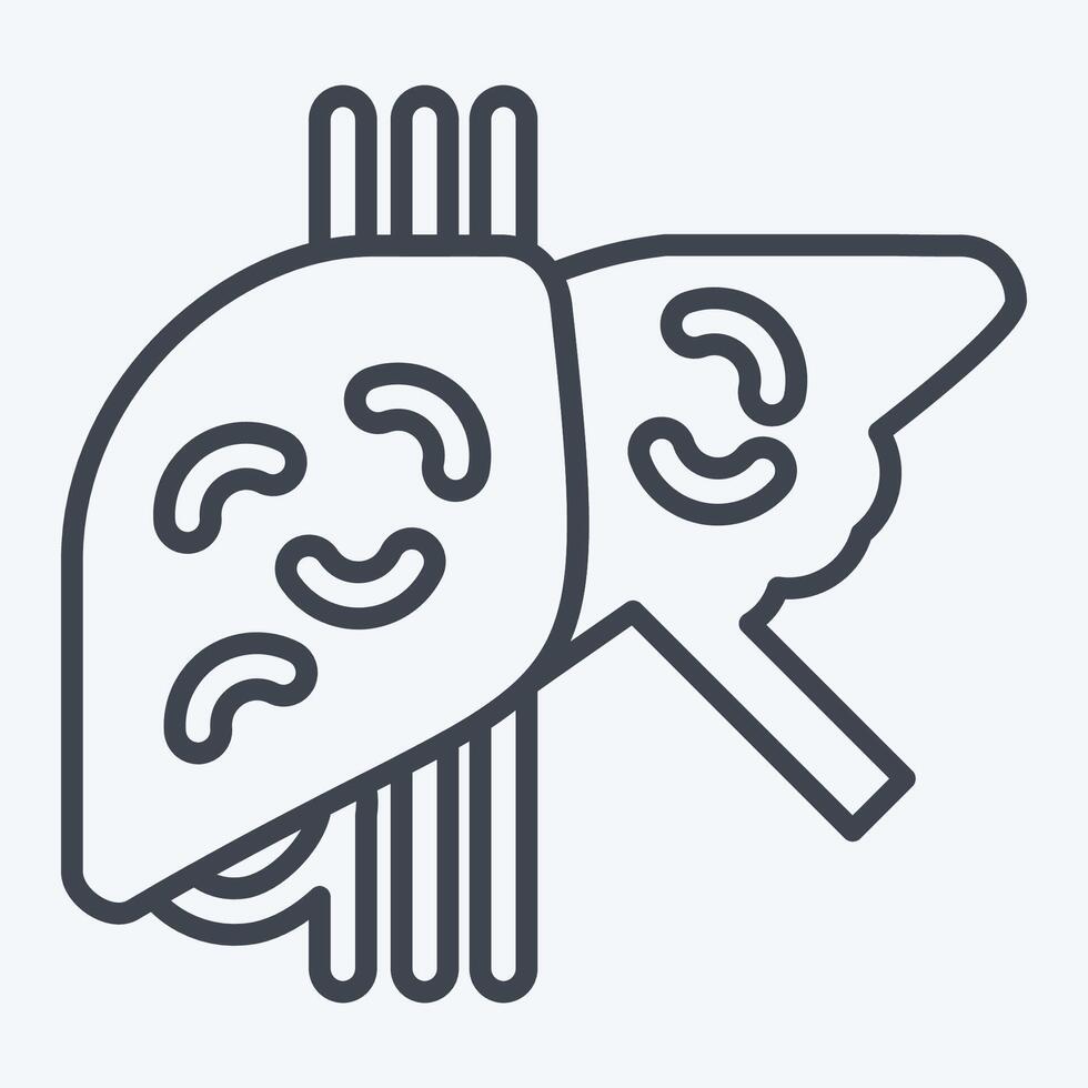 Icon Cirrhosis. related to Hepatologist symbol. line style. simple design editable. simple illustration vector