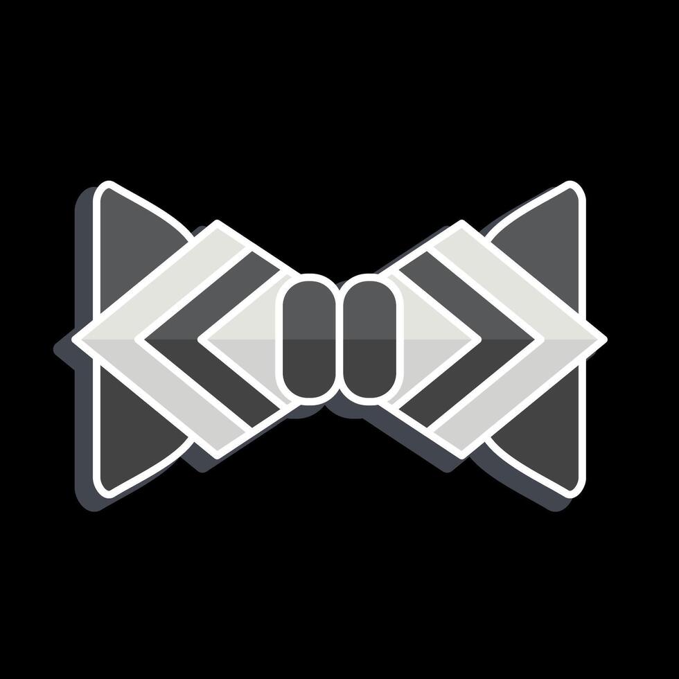 Icon Bow tie. related to Hipster symbol. glossy style. simple design editable. simple illustration vector