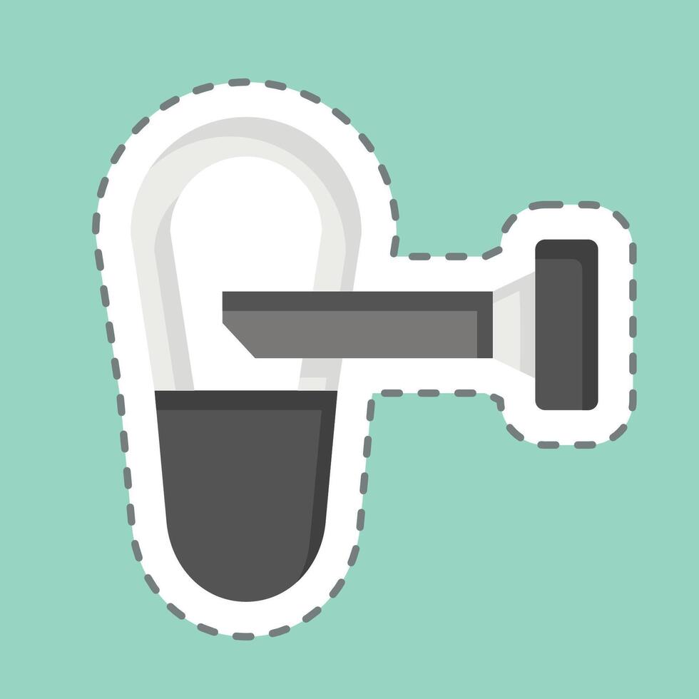 Sticker line cut Nails. related to Shoemaker symbol. simple design editable. simple illustration vector