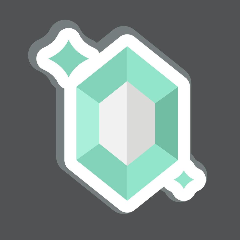 Sticker Crystal. related to Magic symbol. simple design editable. simple illustration vector