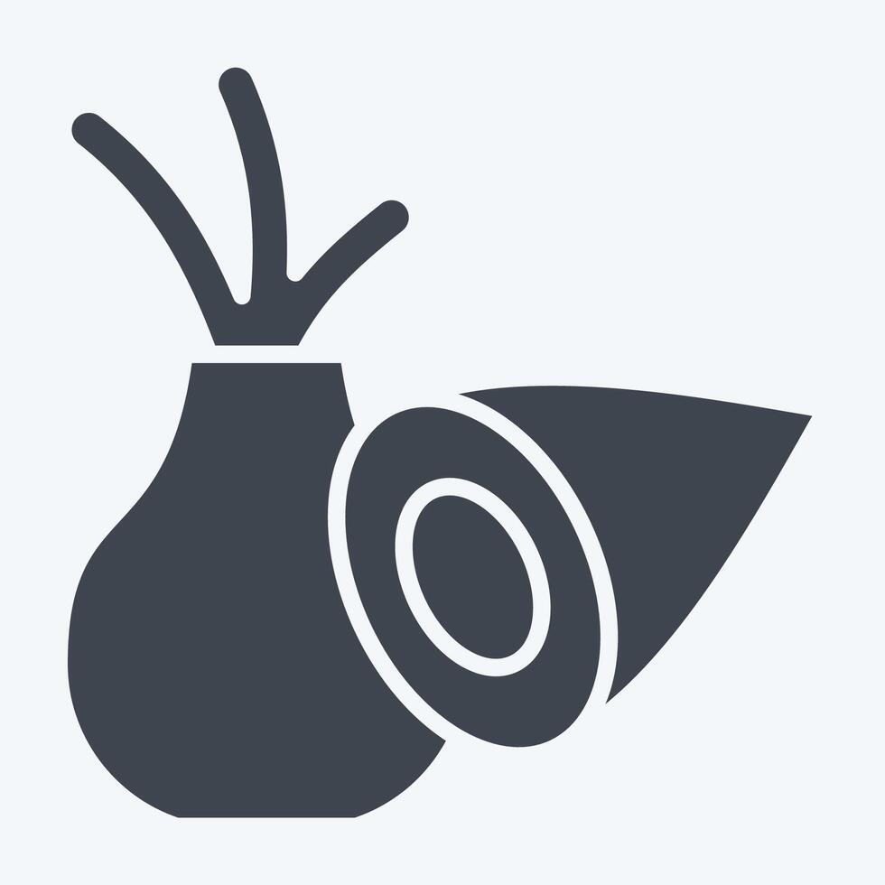 Icon Onion. related to Vegan symbol. glyph style. simple design editable. simple illustration vector