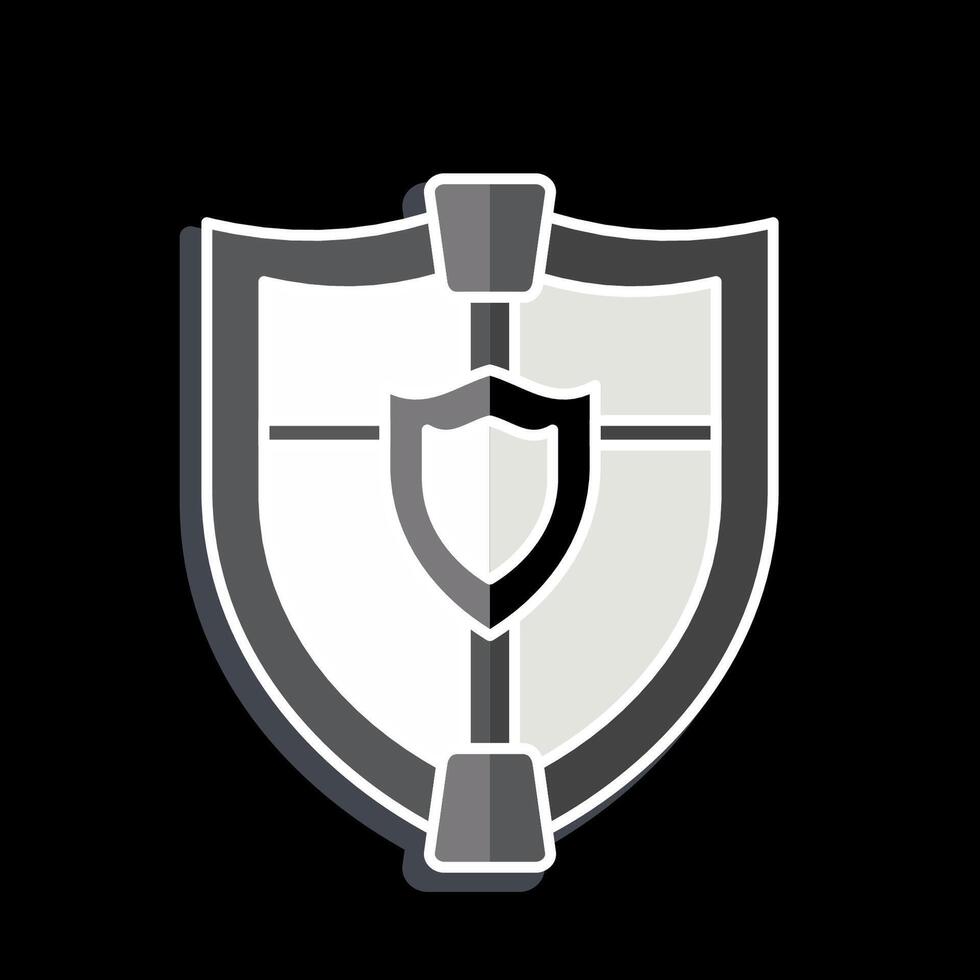 Icon Shield. related to Weapons symbol. glossy style. simple design editable. simple illustration vector