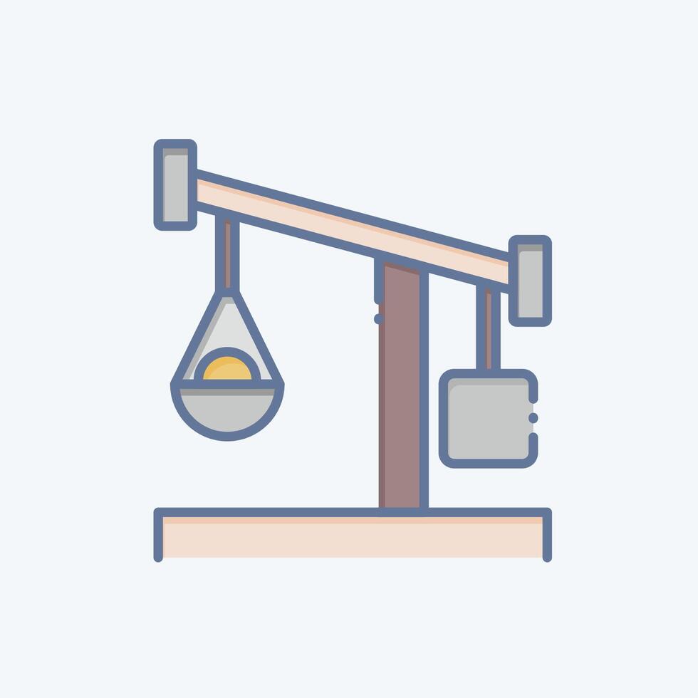 Icon Catapult. related to Medieval symbol. doodle style. simple design editable. simple illustration vector