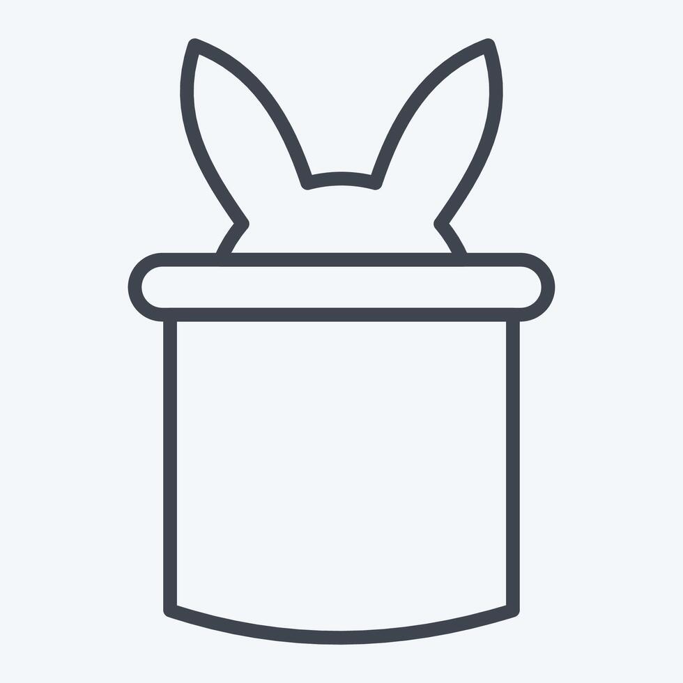 Icon Rabbit. related to Magic symbol. line style. simple design editable. simple illustration vector
