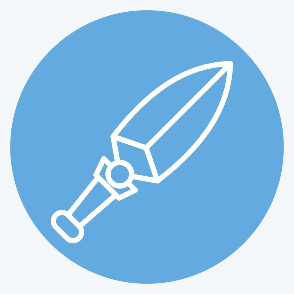 Icon Kunai. related to Weapons symbol. blue eyes style. simple design editable. simple illustration vector