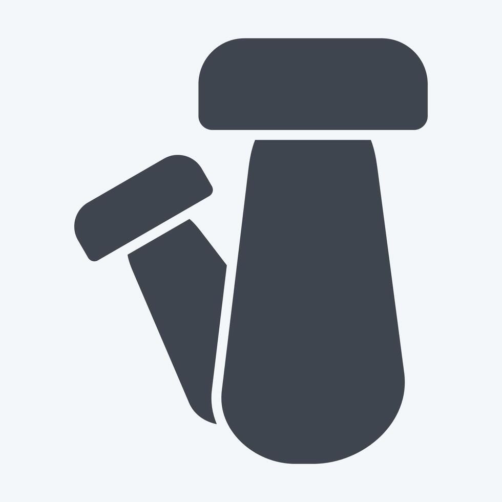 Icon Mushroom. related to Vegan symbol. glyph style. simple design editable. simple illustration vector
