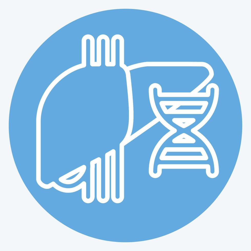 Icon Liver Cysts. related to Hepatologist symbol. blue eyes style. simple design editable. simple illustration vector