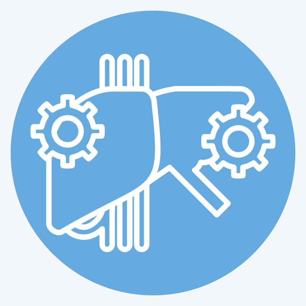 Icon Hepatitis. related to Hepatologist symbol. blue eyes style. simple design editable. simple illustration vector