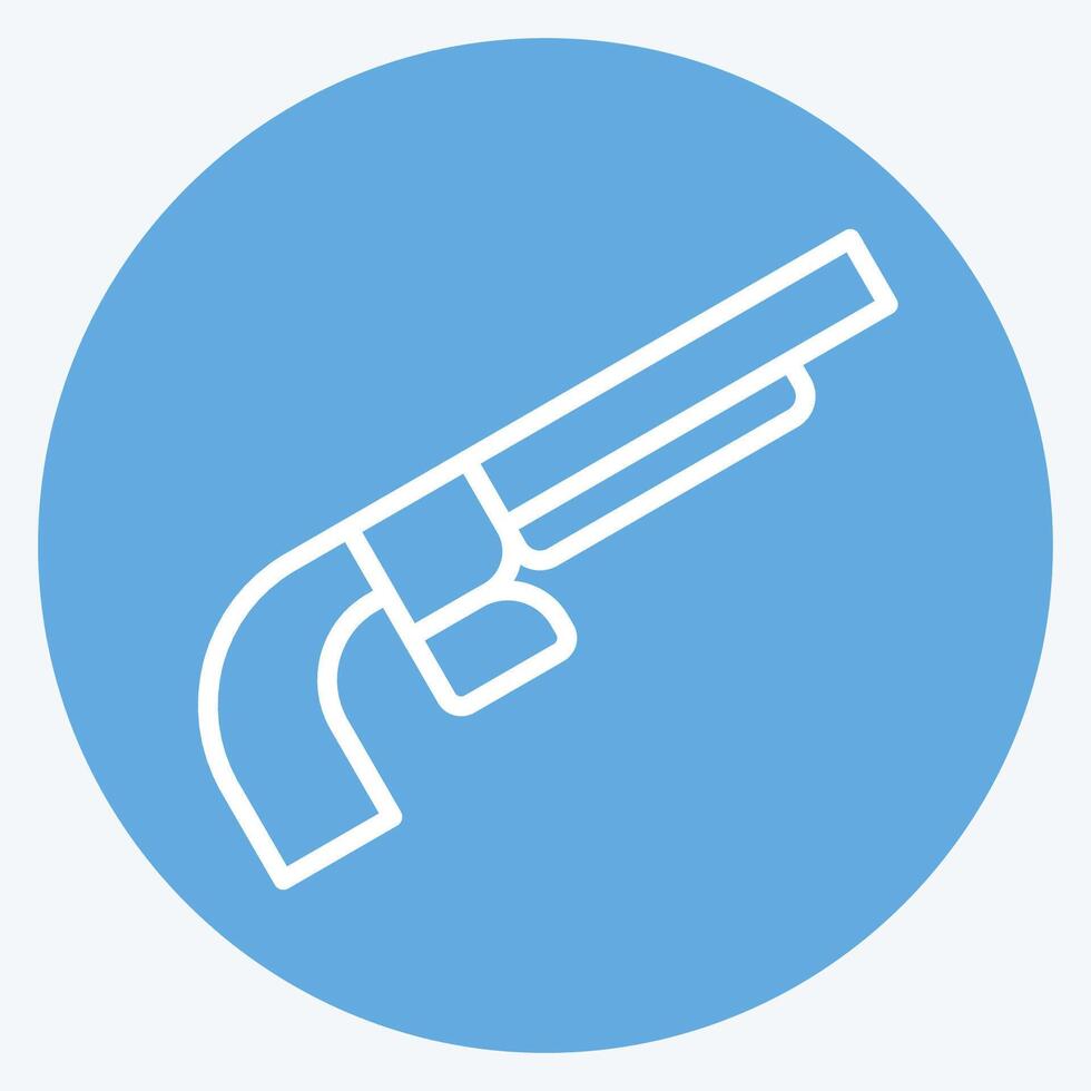 Icon Shotgun. related to Weapons symbol. blue eyes style. simple design editable. simple illustration vector