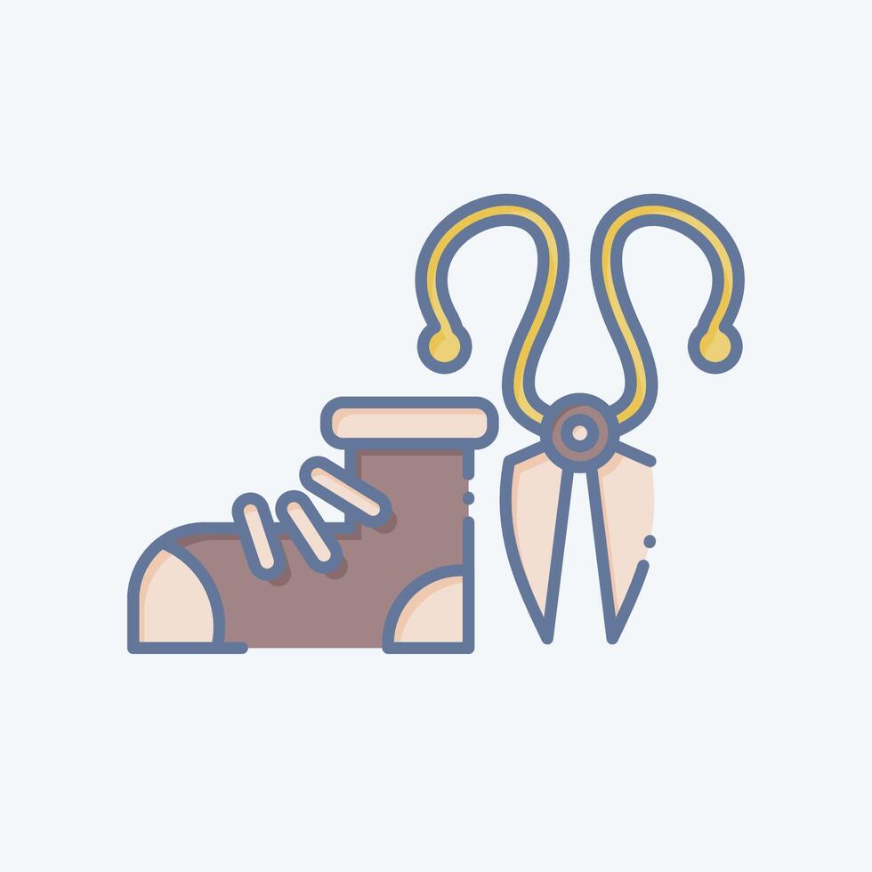 Icon Scissors. related to Shoemaker symbol. doodle style. simple design editable. simple illustration vector