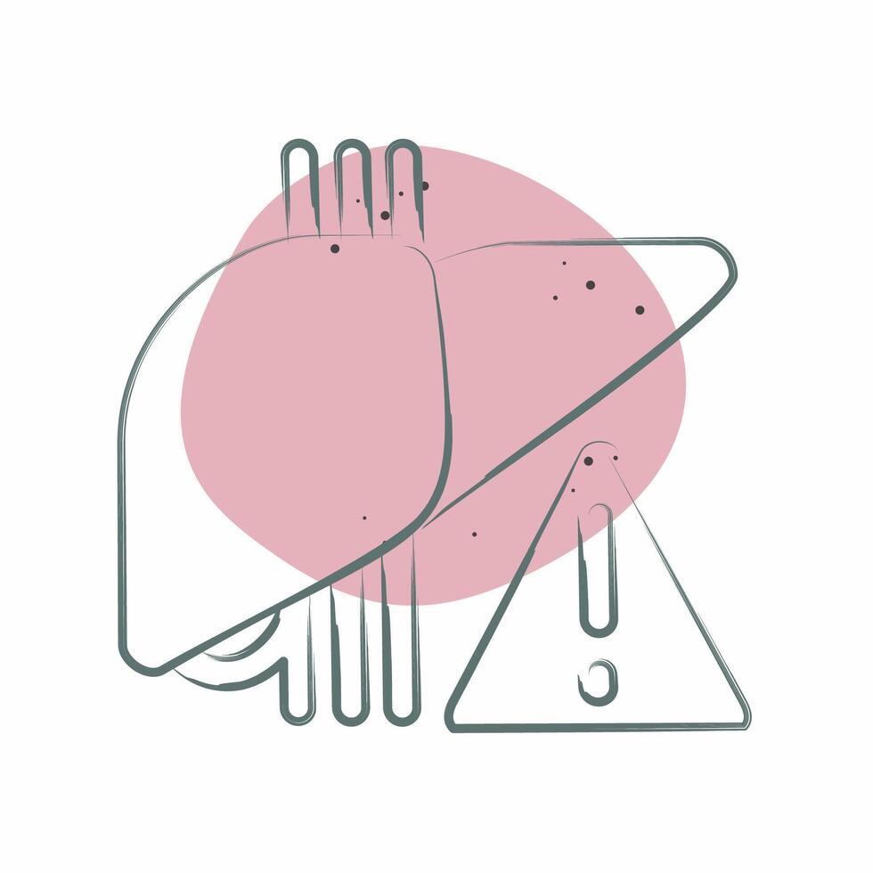 Icon Liver Problem. related to Hepatologist symbol. Color Spot Style. simple design editable. simple illustration vector