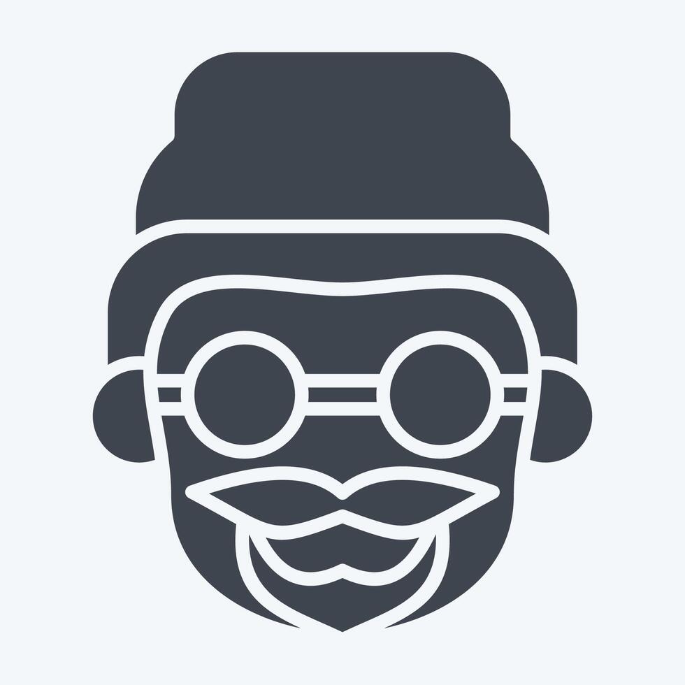 Icon Beanne. related to Hipster symbol. glyph style. simple design editable. simple illustration vector