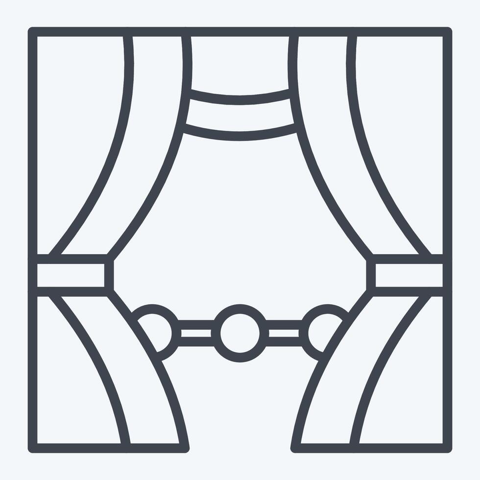 Icon Stage. related to Magic symbol. line style. simple design editable. simple illustration vector