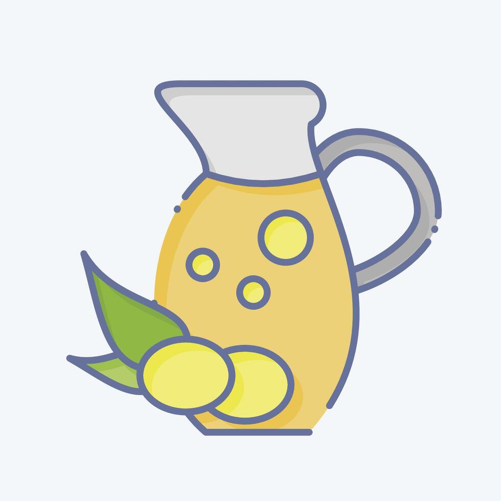 Icon Olive Oil. related to Vegan symbol. doodle style. simple design editable. simple illustration vector