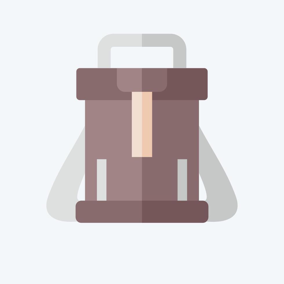 Icon Backpack. related to Hipster symbol. flat style. simple design editable. simple illustration vector