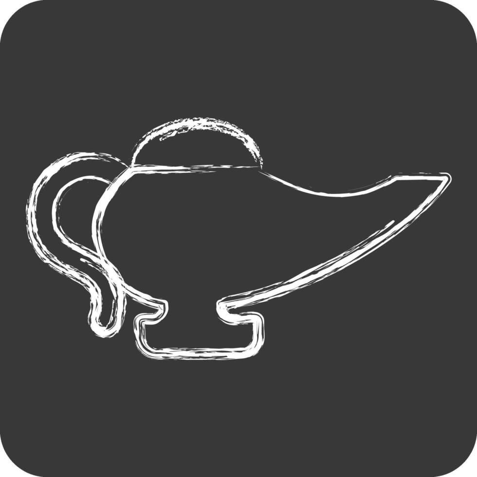 Icon Magic Lamp. related to Magic symbol. chalk Style. simple design editable. simple illustration vector