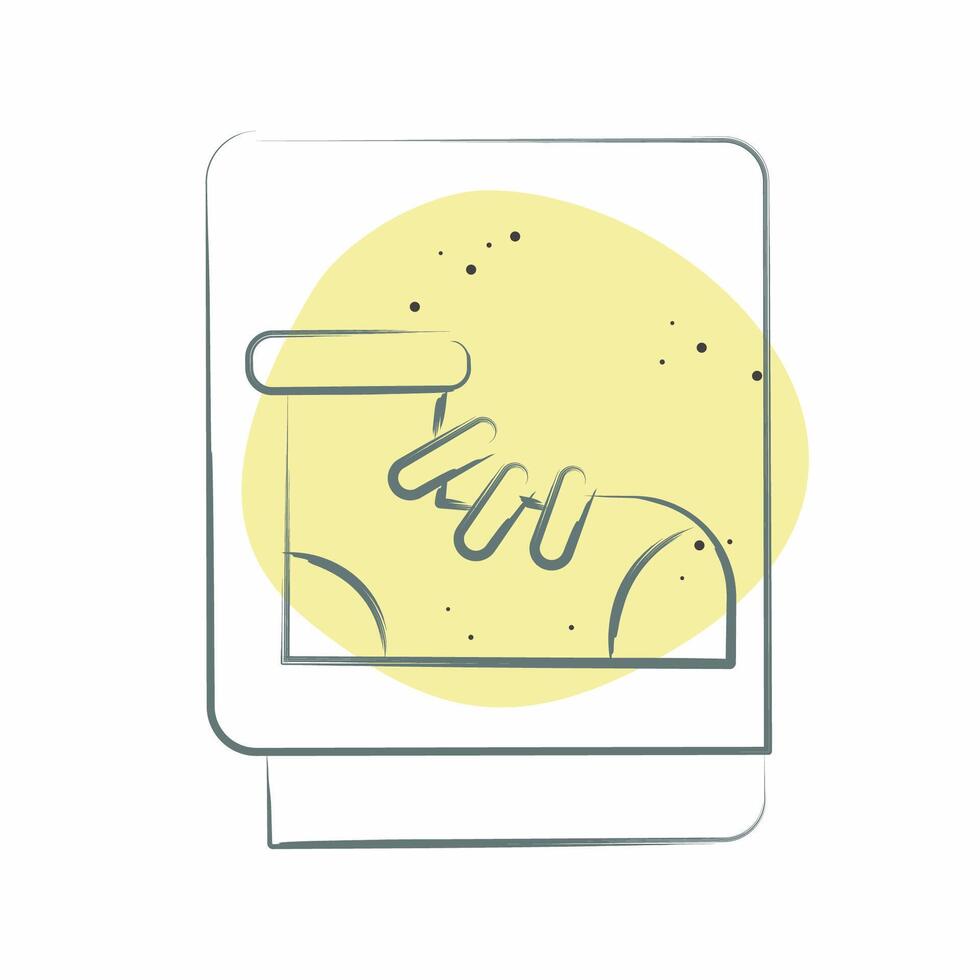 Icon Leather. related to Shoemaker symbol. Color Spot Style. simple design editable. simple illustration vector