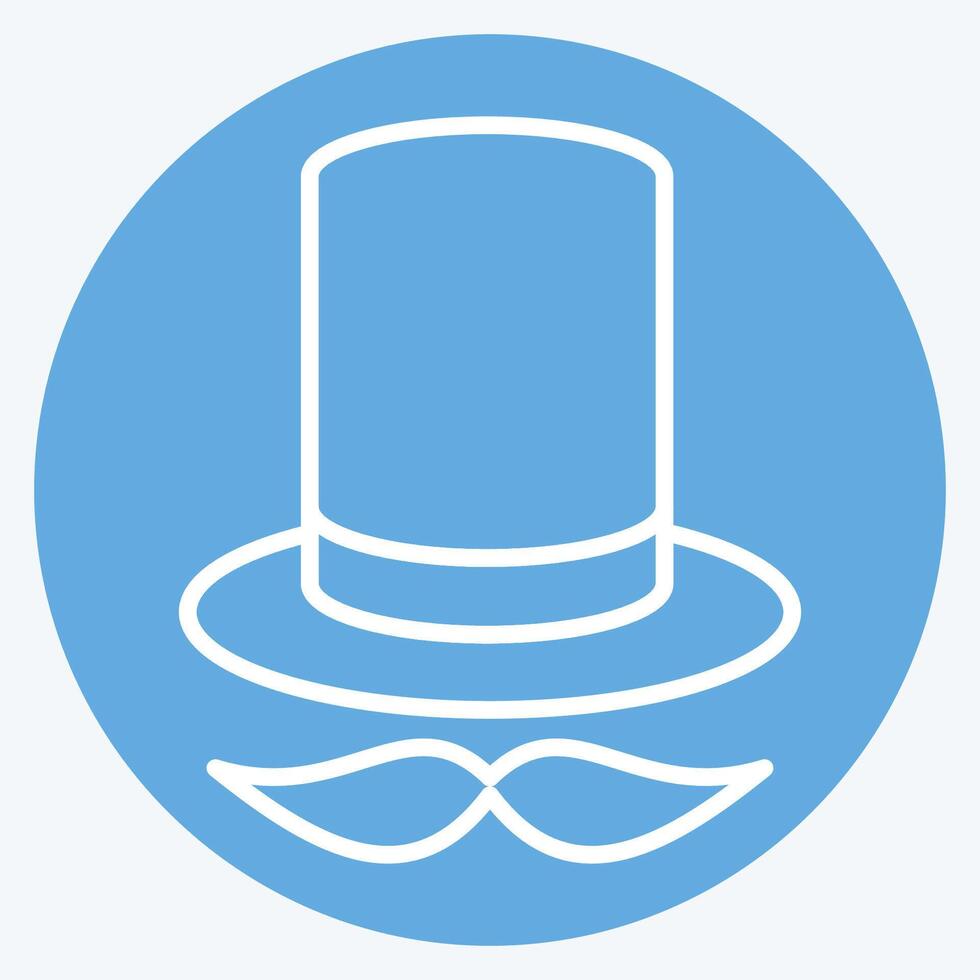 Icon Magician. related to Magic symbol. blue eyes style. simple design editable. simple illustration vector