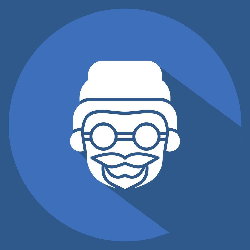 Icon Beanne. related to Hipster symbol. long shadow style. simple design editable. simple illustration vector