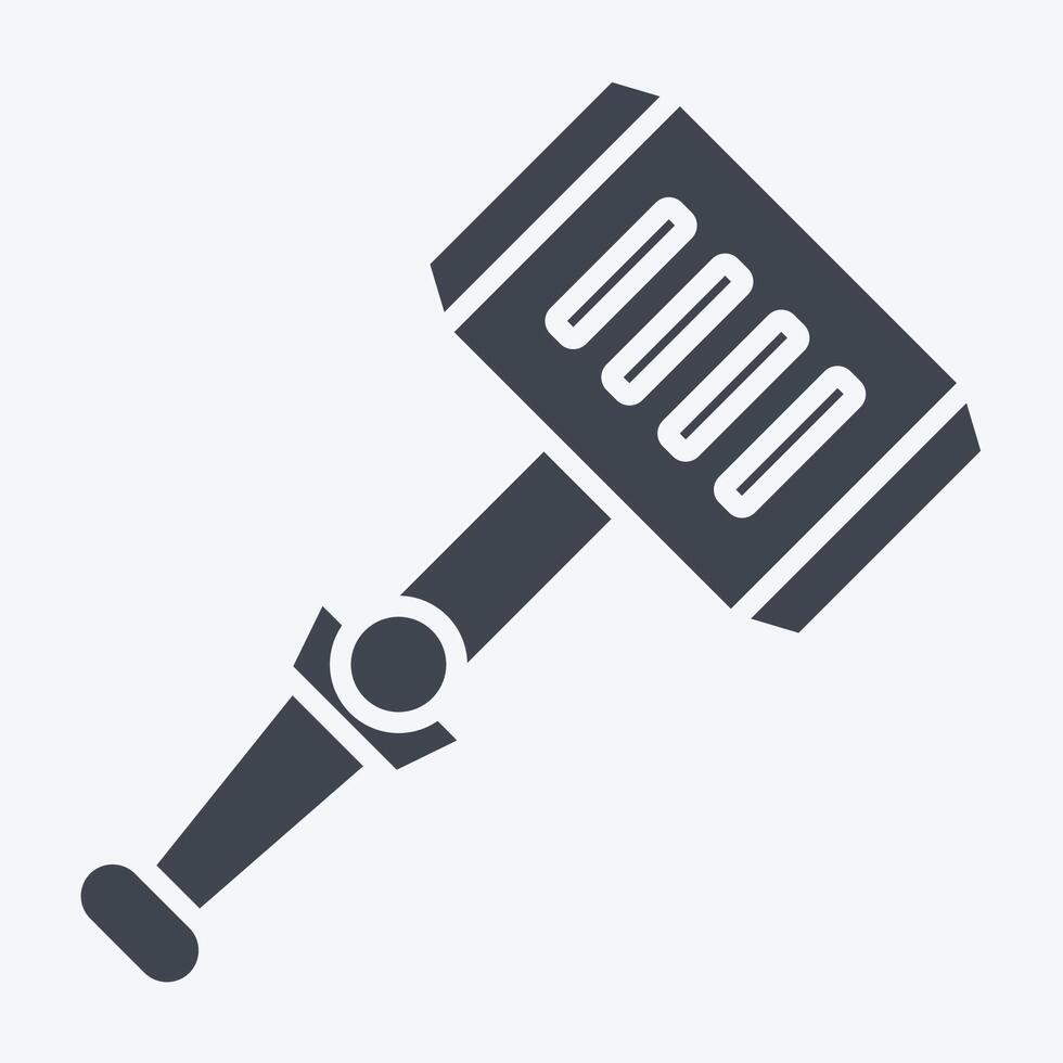 Icon Hammer. related to Weapons symbol. glyph style. simple design editable. simple illustration vector