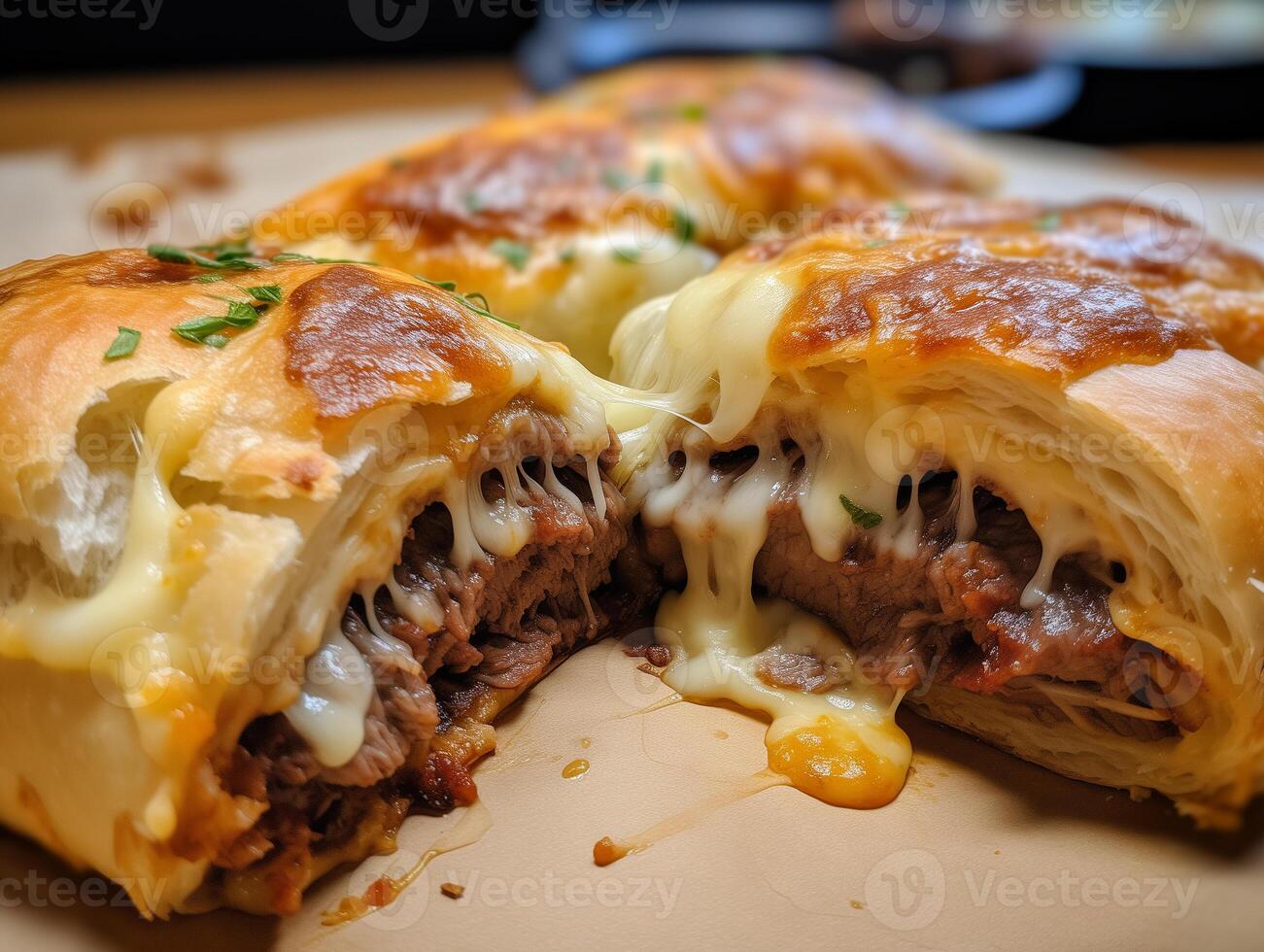 AI generated Exploring the Irresistible World of Cheesesteak Delights photo
