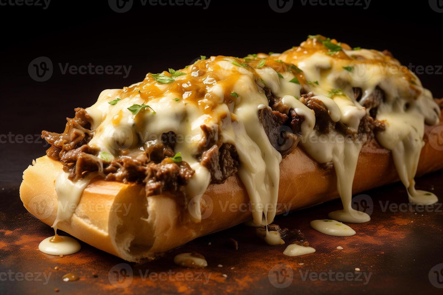 AI generated Exploring the Irresistible World of Cheesesteak Delights photo