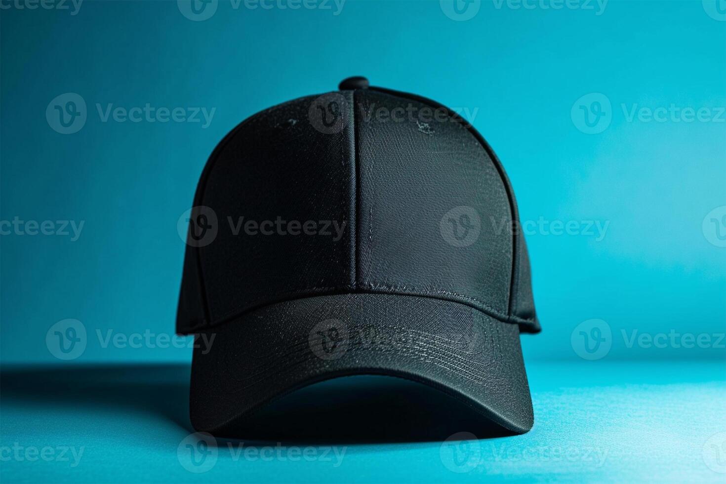 AI generated Hat baseball cap on blue background cutout photo