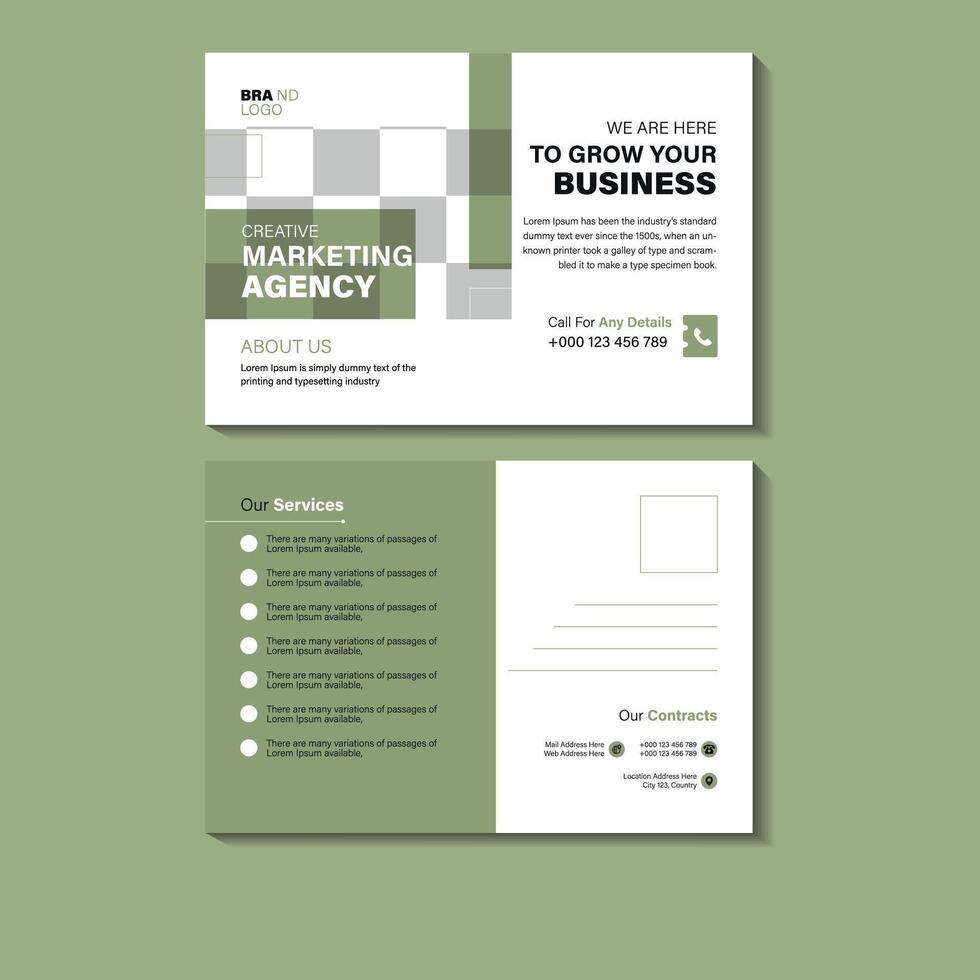 Post Card design Templates vector