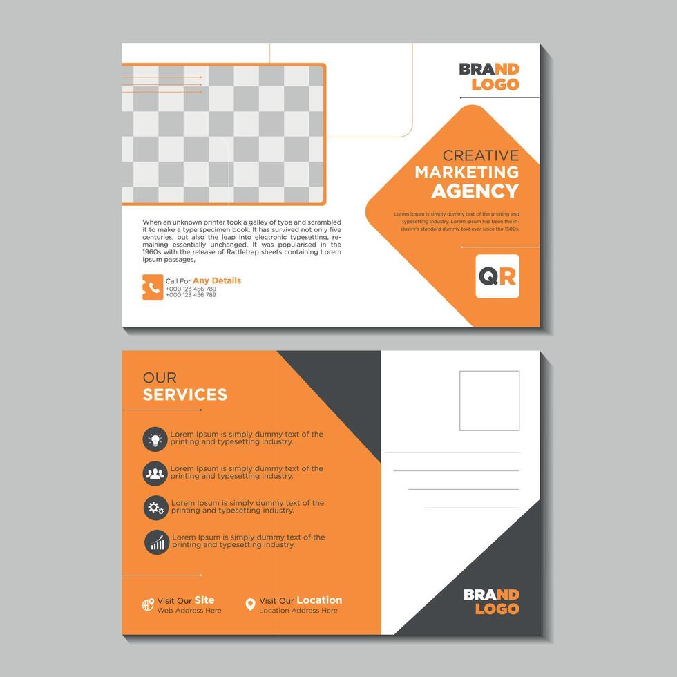 Post Card design Templates vector