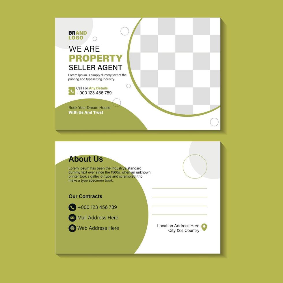 Post Card design Templates vector