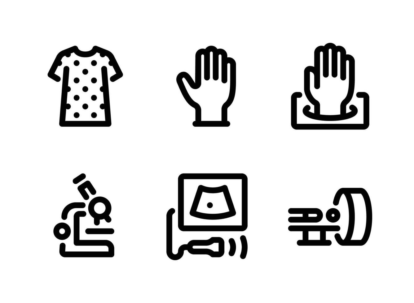 Simple Set of Medical Equipment Vector Line Icons