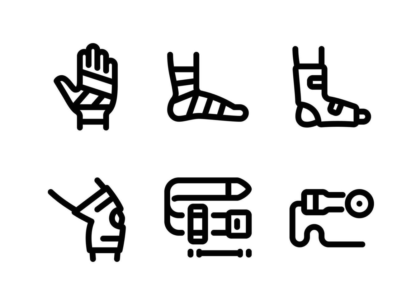 Simple Set of Medical Equipment Vector Line Icons