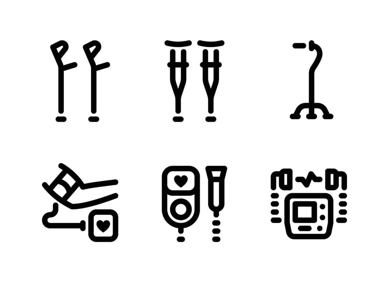 Simple Set of Medical Equipment Vector Line Icons