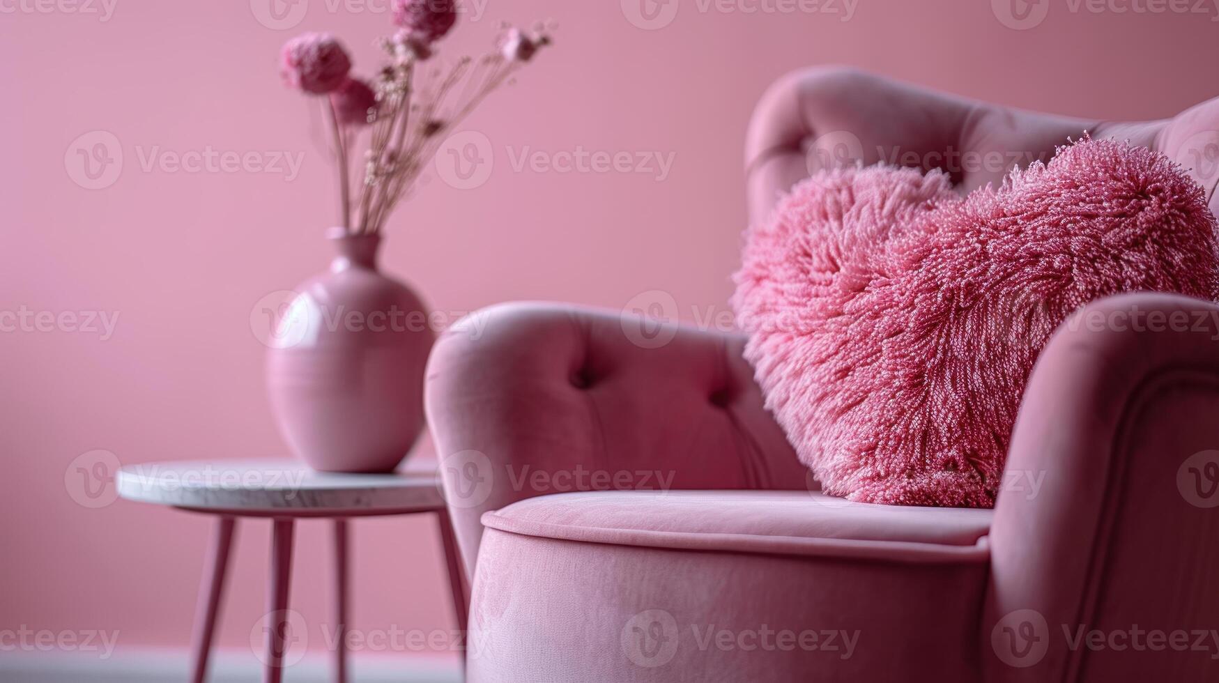 AI generated Plush Comfort Elegance in Pink photo