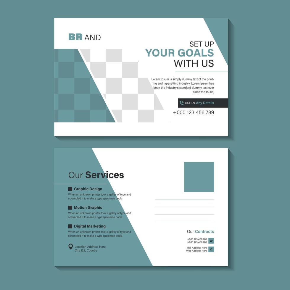 Post Card design Templates vector