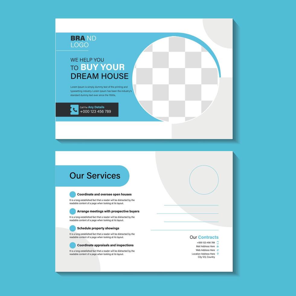 Post Card design Templates vector