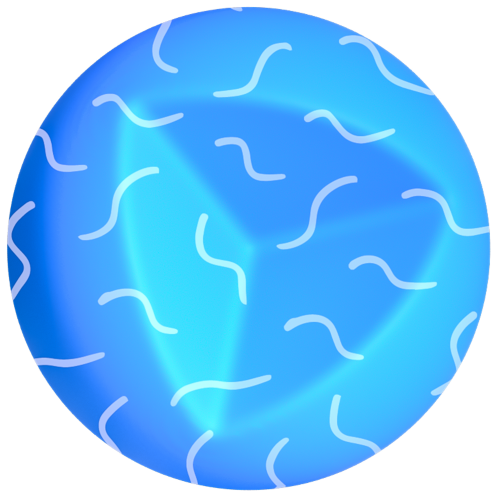 AI generated blue sphere with white lines on it png