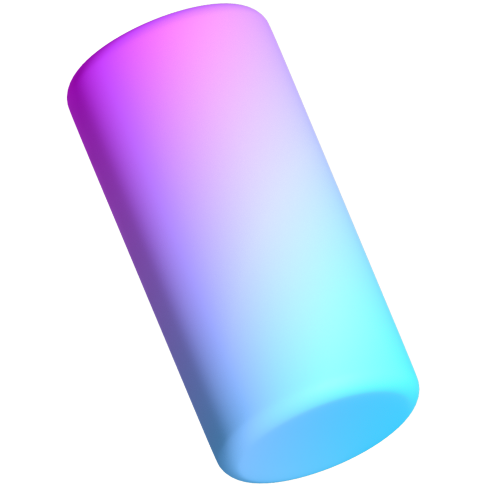 AI generated a blue and pink cylinder on a transparent background png
