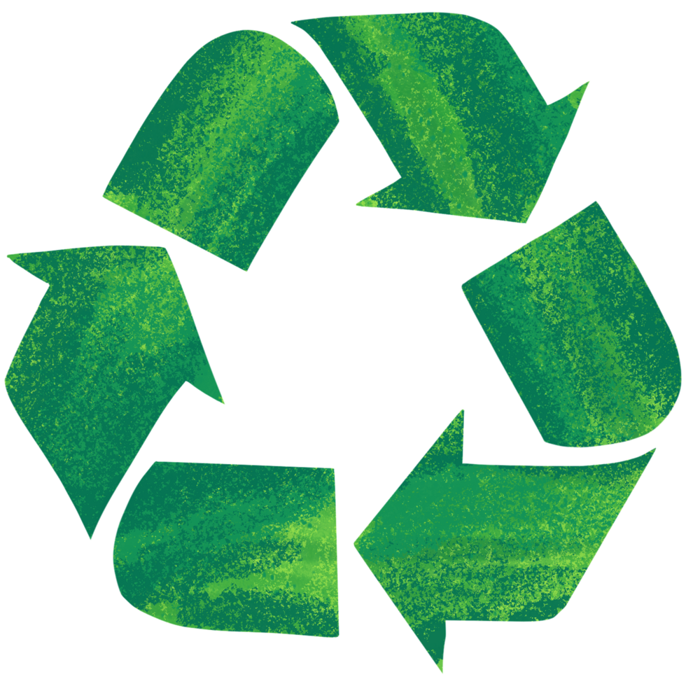 ai gegenereerd groen recycling symbool PNG