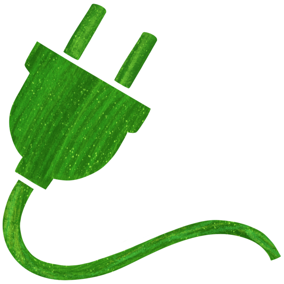 AI generated green plug png