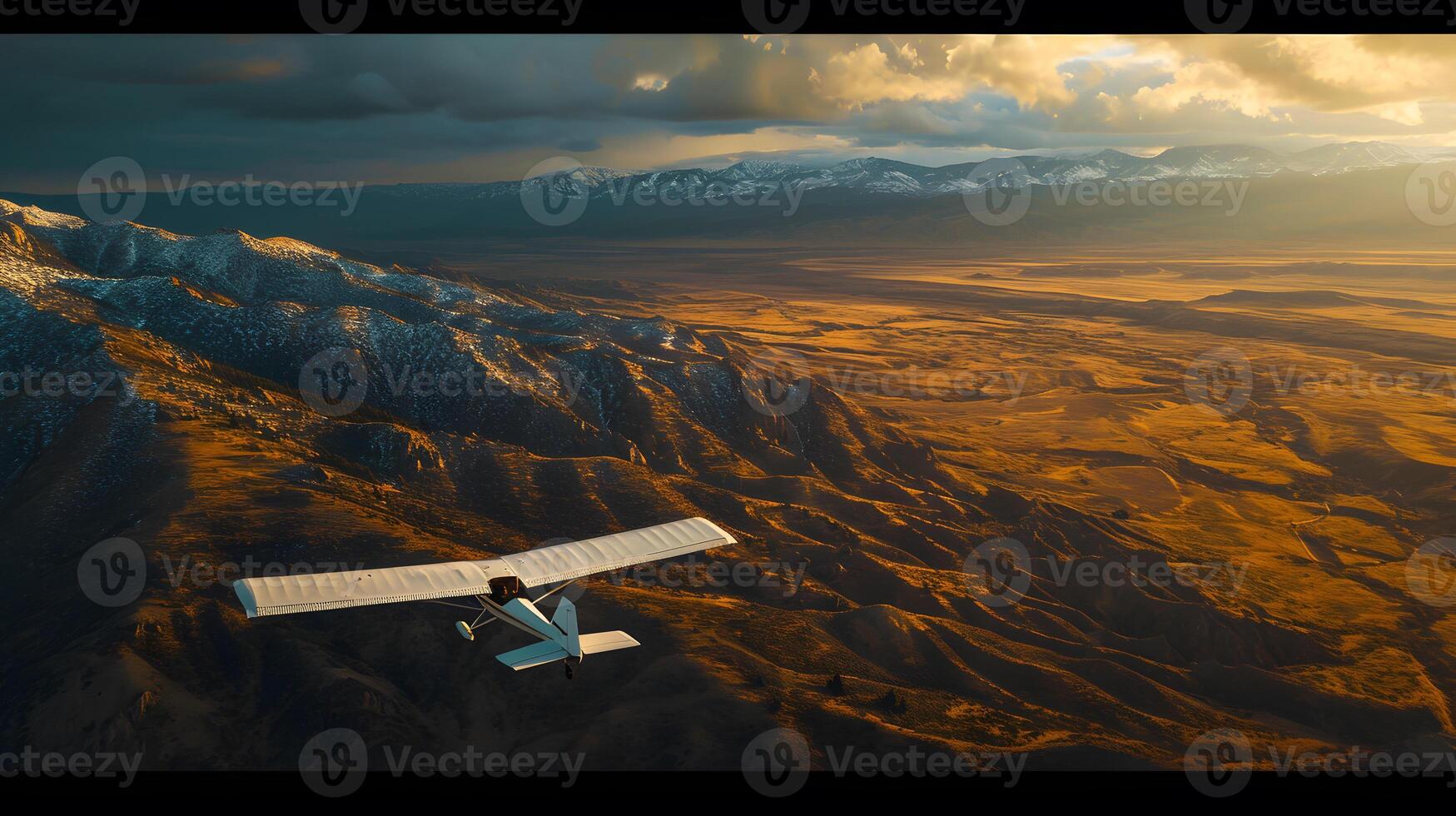 AI generated Beautiful photo of airplane on sunset symbolizing freedom of movement. Concept of air transportation