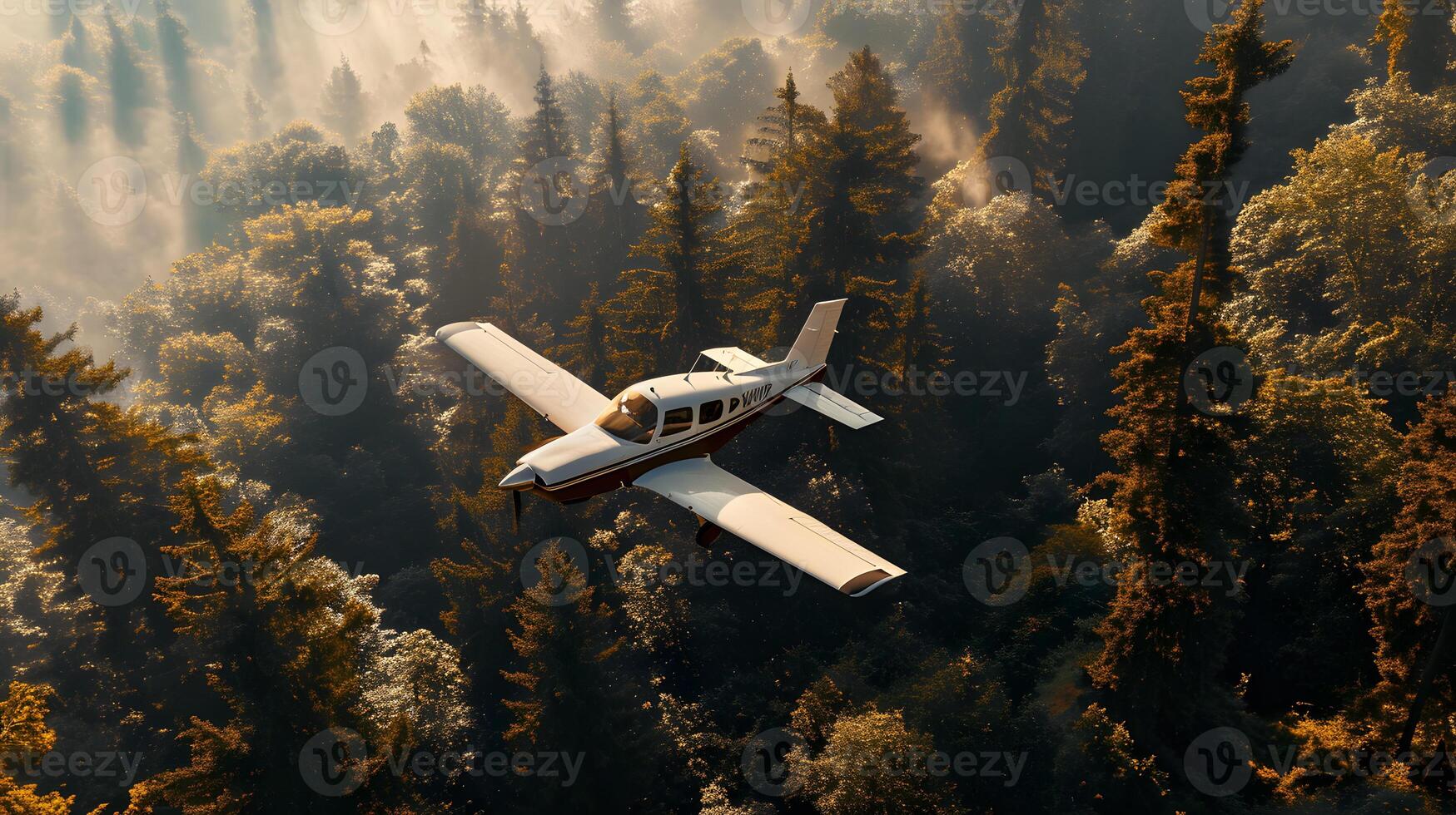 AI generated Beautiful photo of airplane on sunset symbolizing freedom of movement. Concept of air transportation