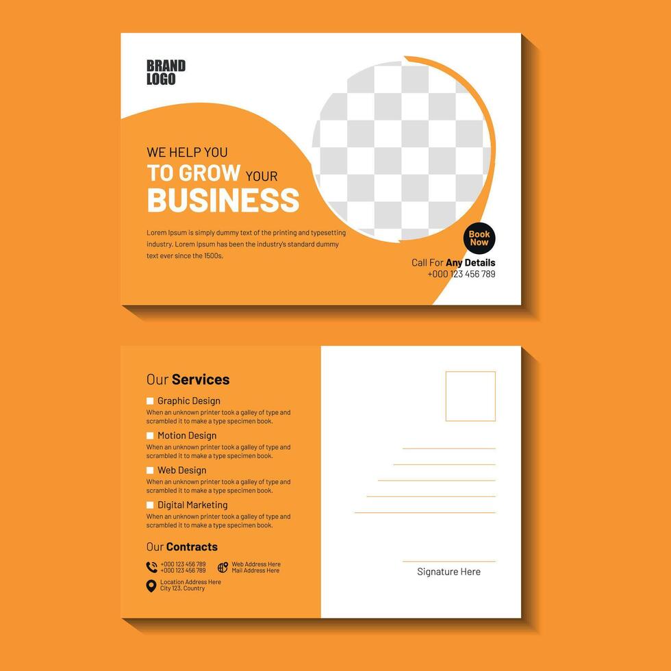 Post Card design Templates vector