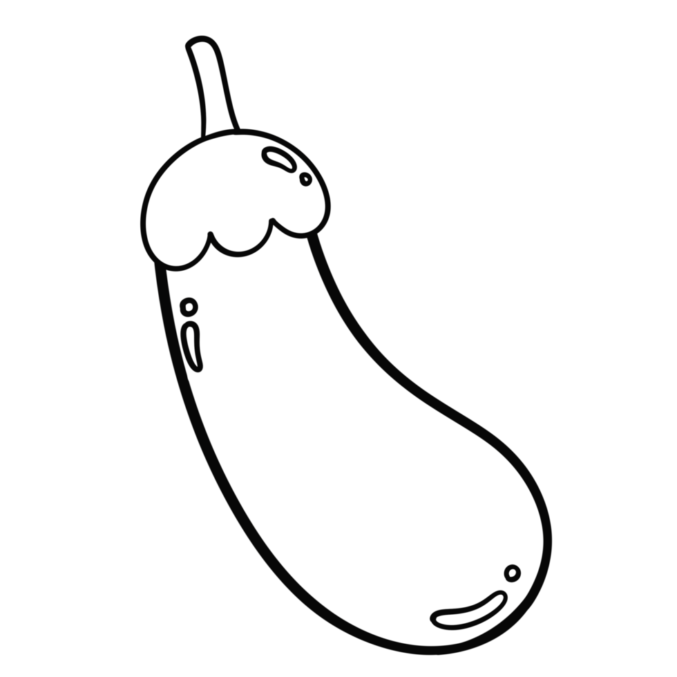 contorno garabatear dibujo de berenjena png